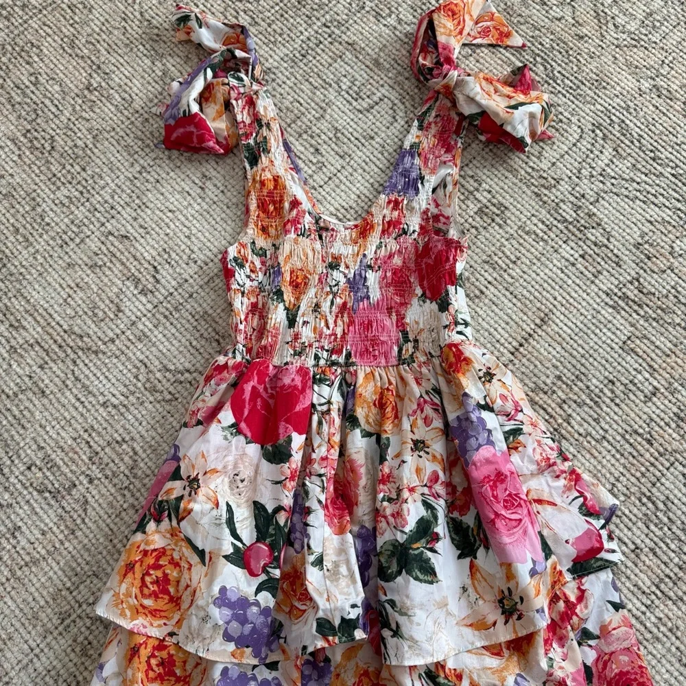 Buddy love floral Tiered Maxi Dress Small - Picture 6 of 6
